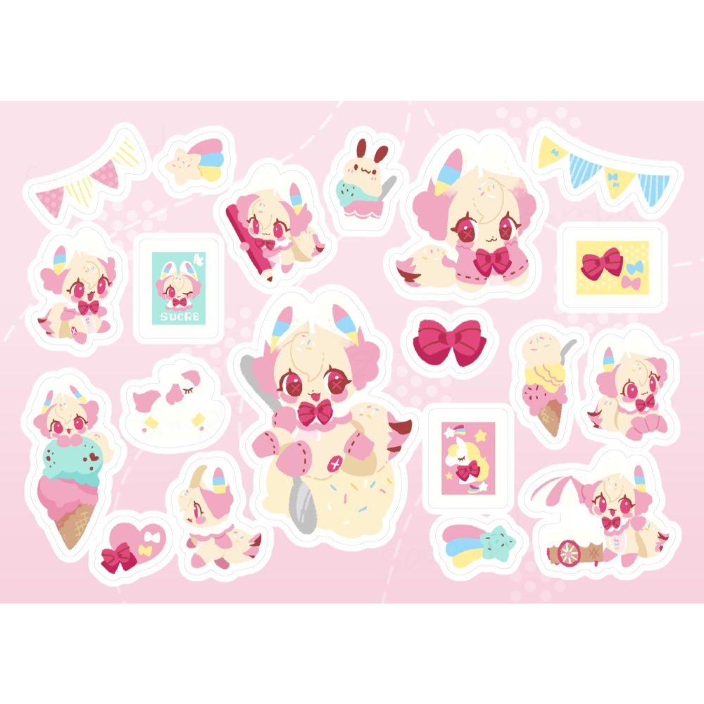 ハーフカットシール クリア素材