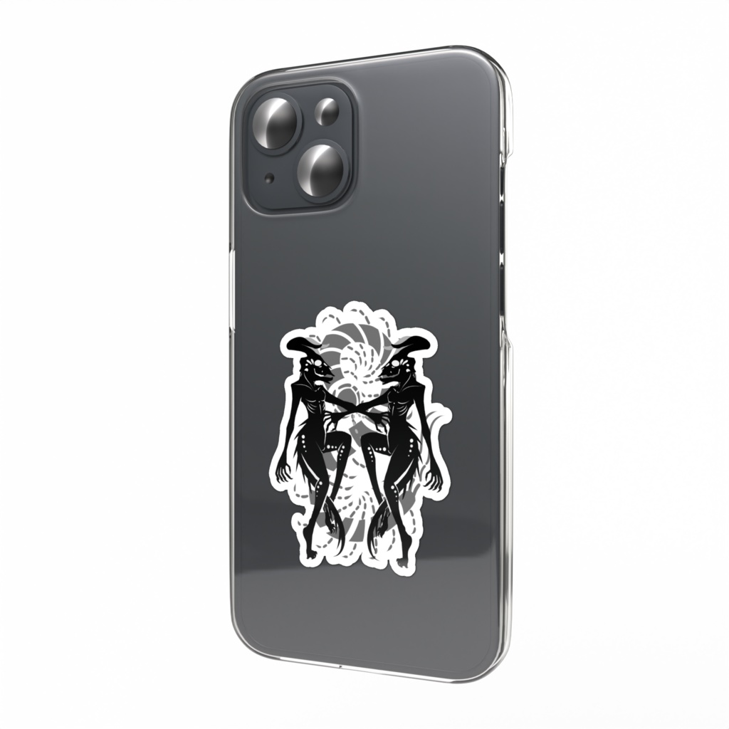 ムカデと女ステッカー