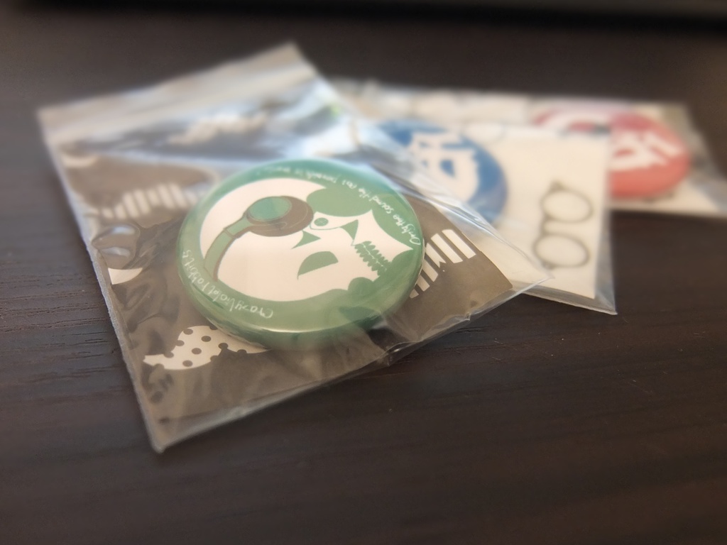 ドクロ缶バッジ