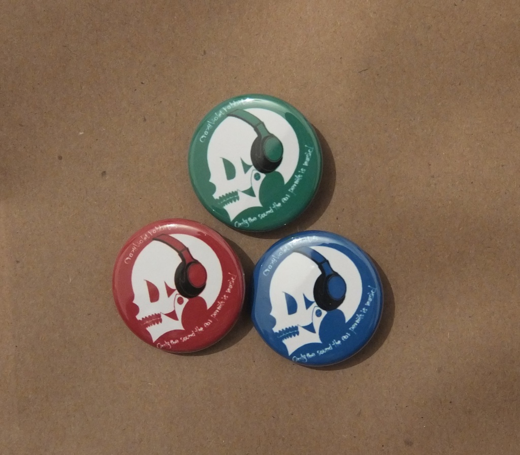 ドクロ缶バッジ