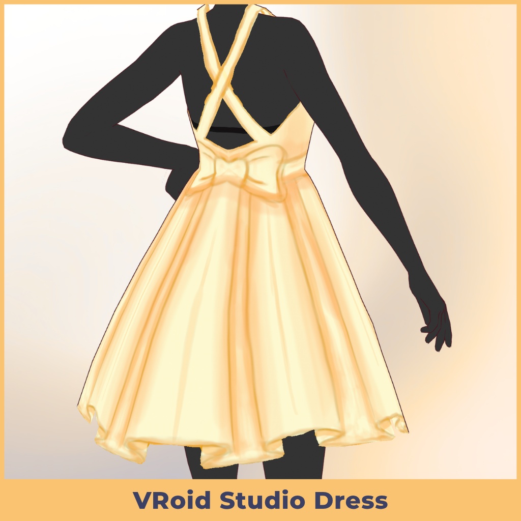 【VRoid】 Yellow Dress + Free Hair Texture