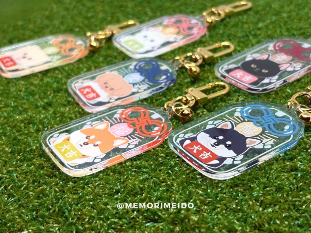 【犬猫グッズ】開運 犬猫守りアクキー【全6種】