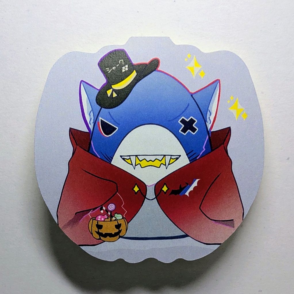 ドラキュラサメくんステッカー