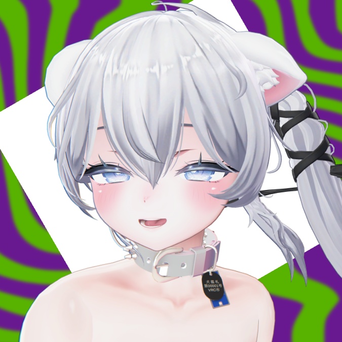 【複数アバター対応】トゲトゲ首輪