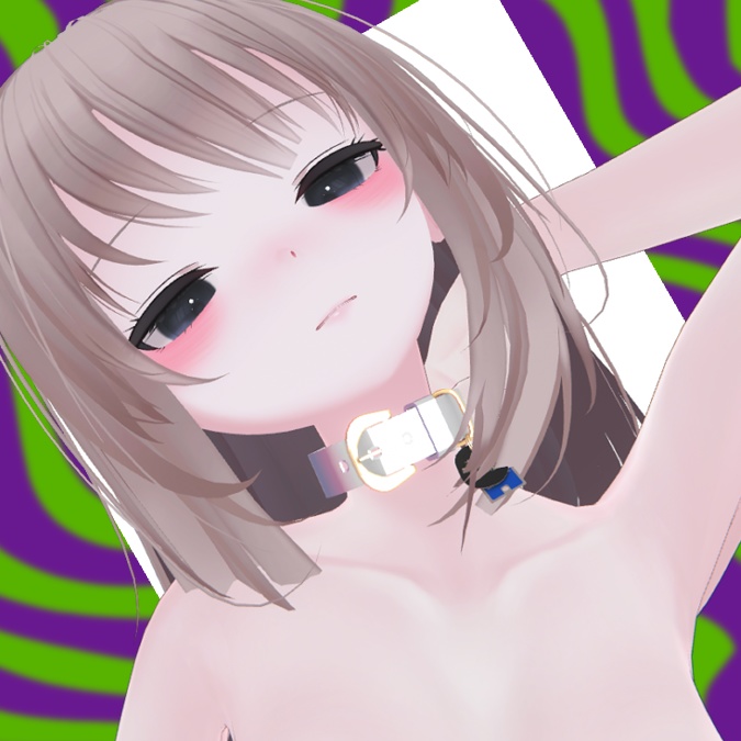 【複数アバター対応】トゲトゲ首輪