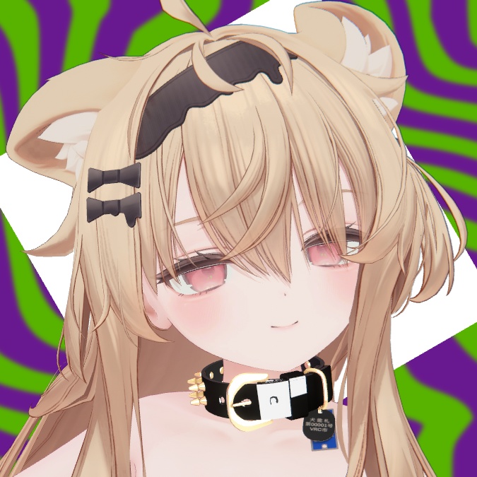 【複数アバター対応】トゲトゲ首輪