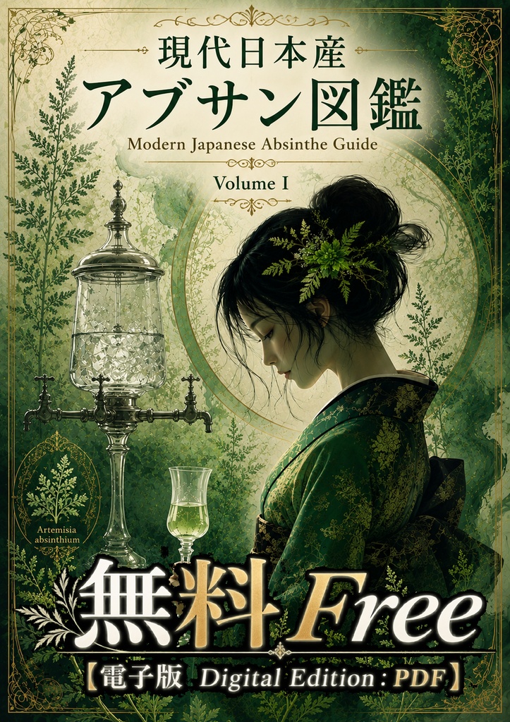 無料Free【電子版Digital Edition：PDF】現代日本産アブサン図鑑 Modern Japanese Absinthe Guide Volume I