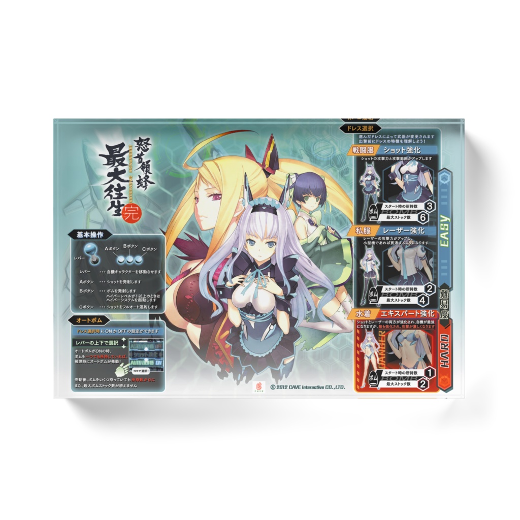 アクリルブロック「怒首領蜂最大往生」インストカード