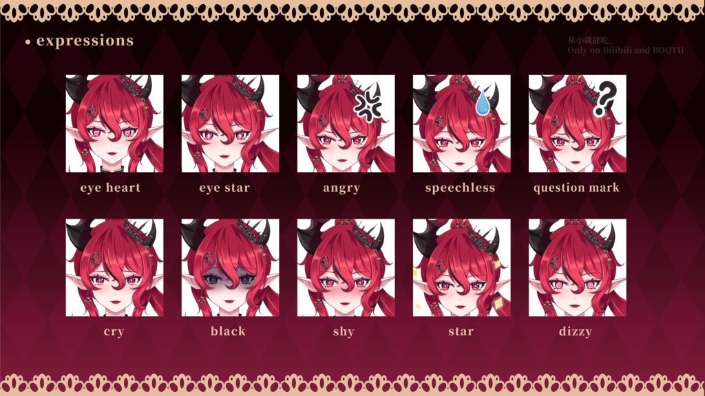 【booth販売終了 仅展示 sold out】魔王御姐,Vtube studio