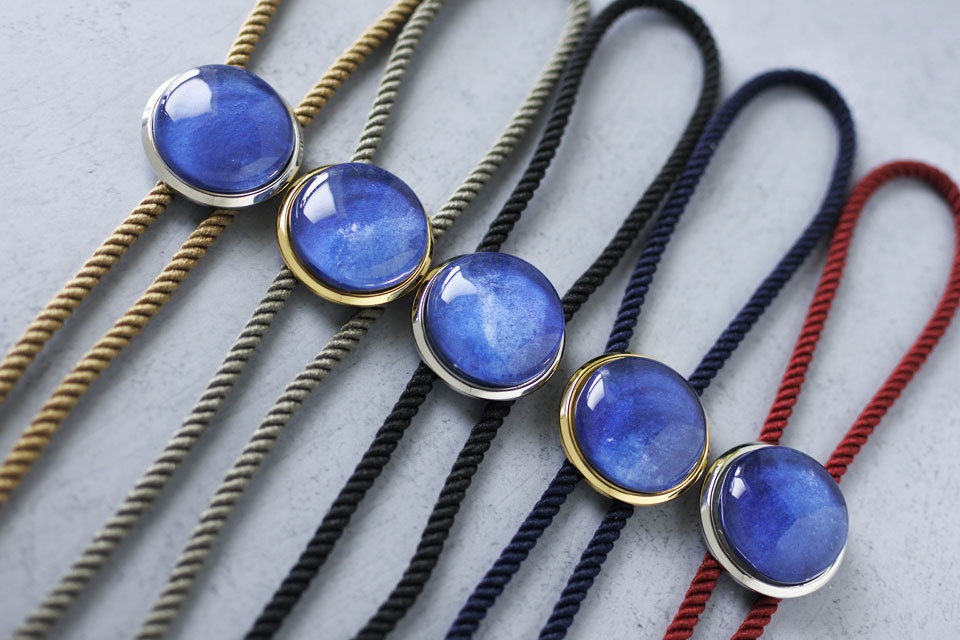 《青紫》ループタイ【原画】