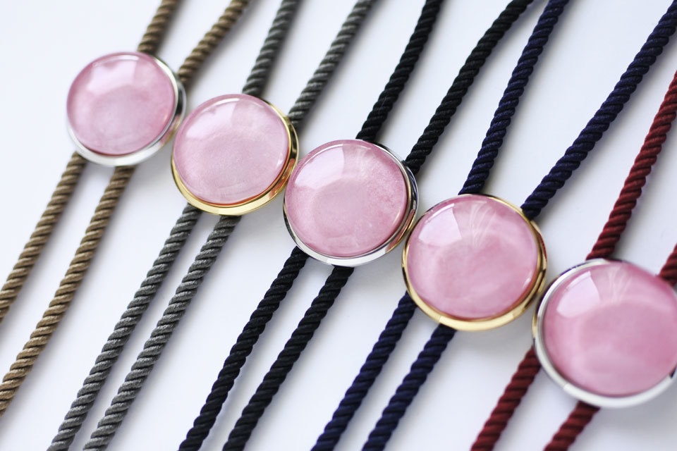 《中紅花色》ループタイ【原画】