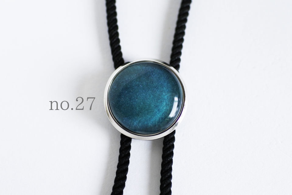 《青碧色》ループタイ【原画】