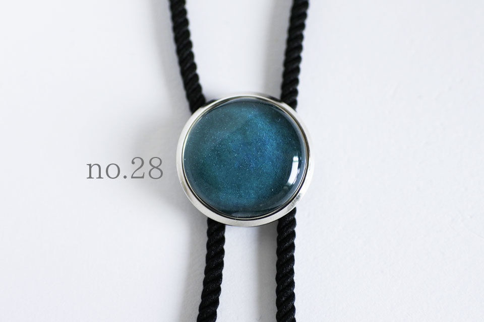 《青碧色》ループタイ【原画】