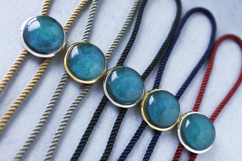 《青碧色》ループタイ【原画】