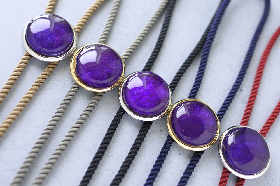 《深紫色》ループタイ【原画】