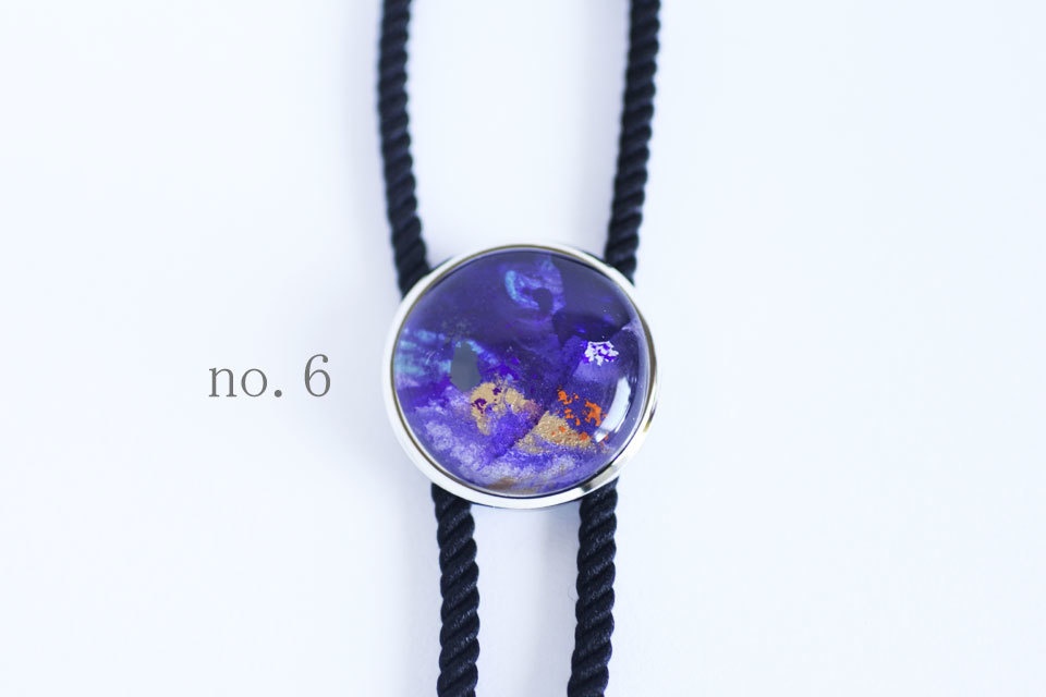 《abstract art:紫》ループタイ【原画】