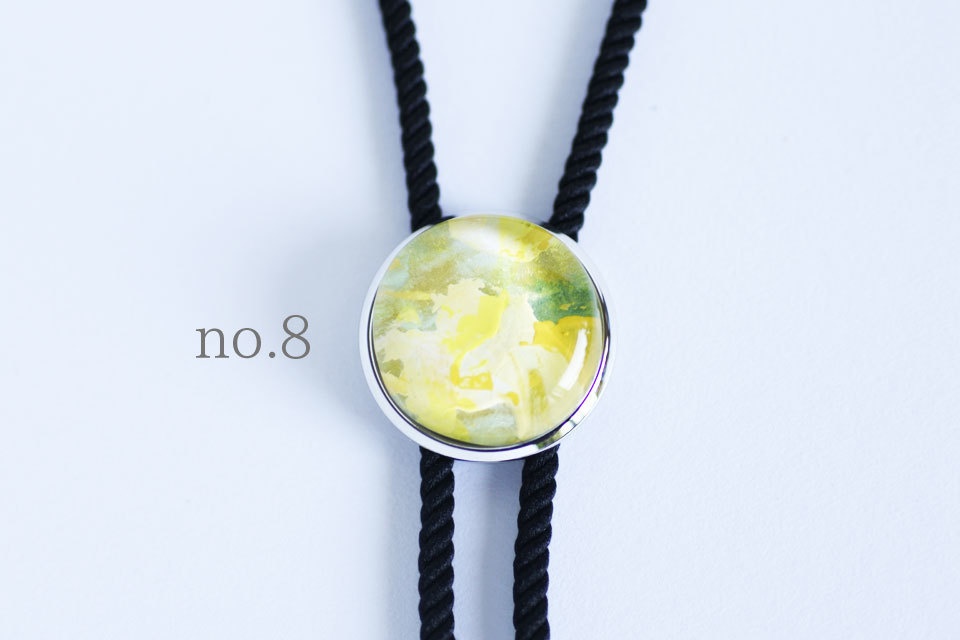 《abstract art:黄》ループタイ【原画】