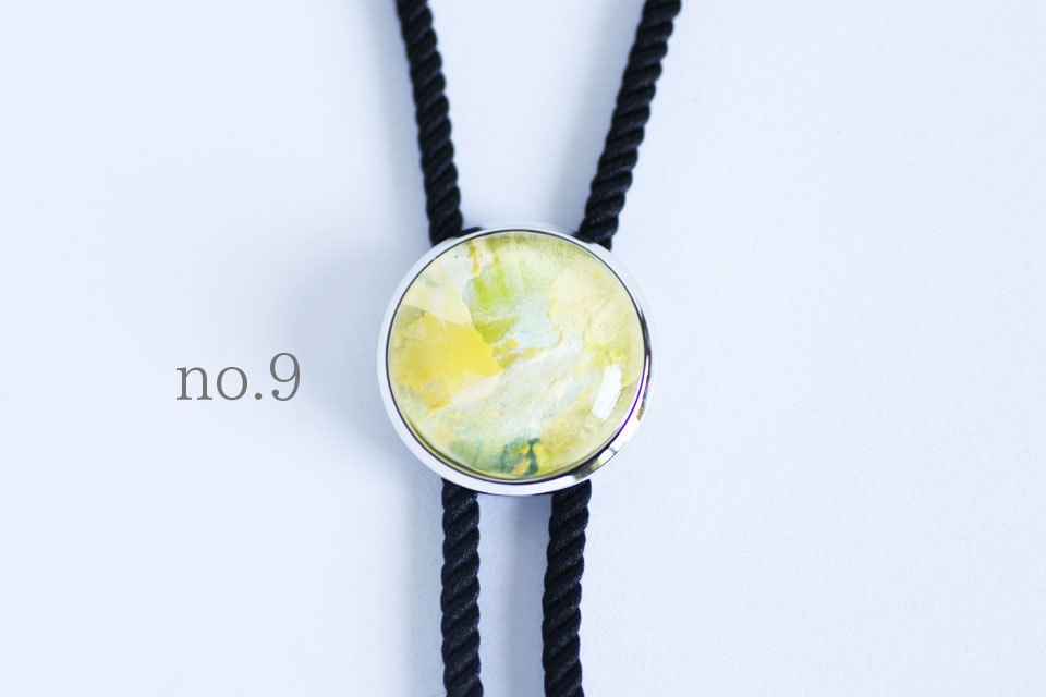 《abstract art:黄》ループタイ【原画】