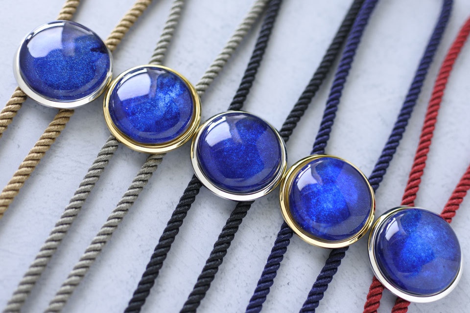 《紺青色》ループタイ【原画】