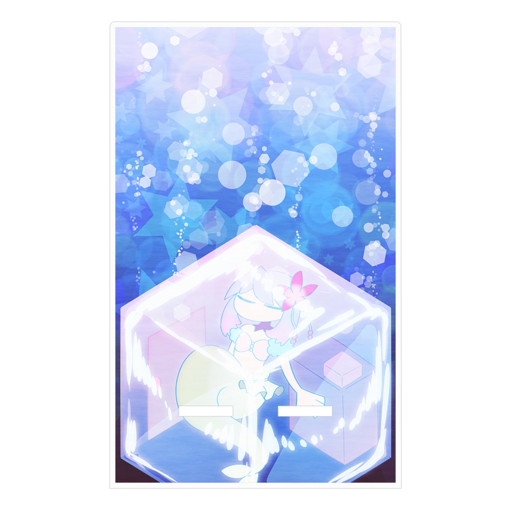 深海のアクリルスマホスタンド