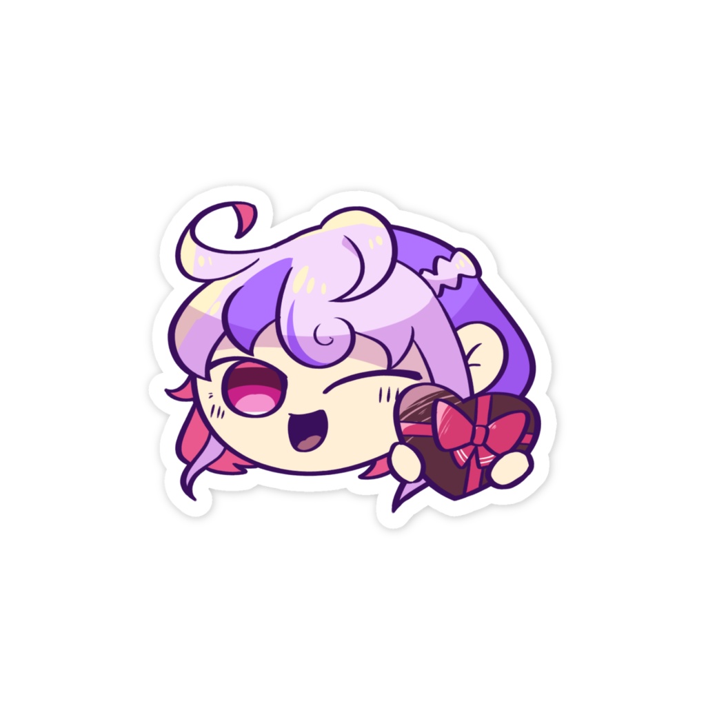 ハートプレゼントのスマホステッカー