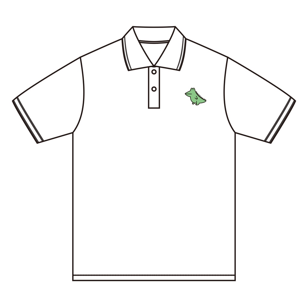 わにぶちさんポロシャツ(WHITE)