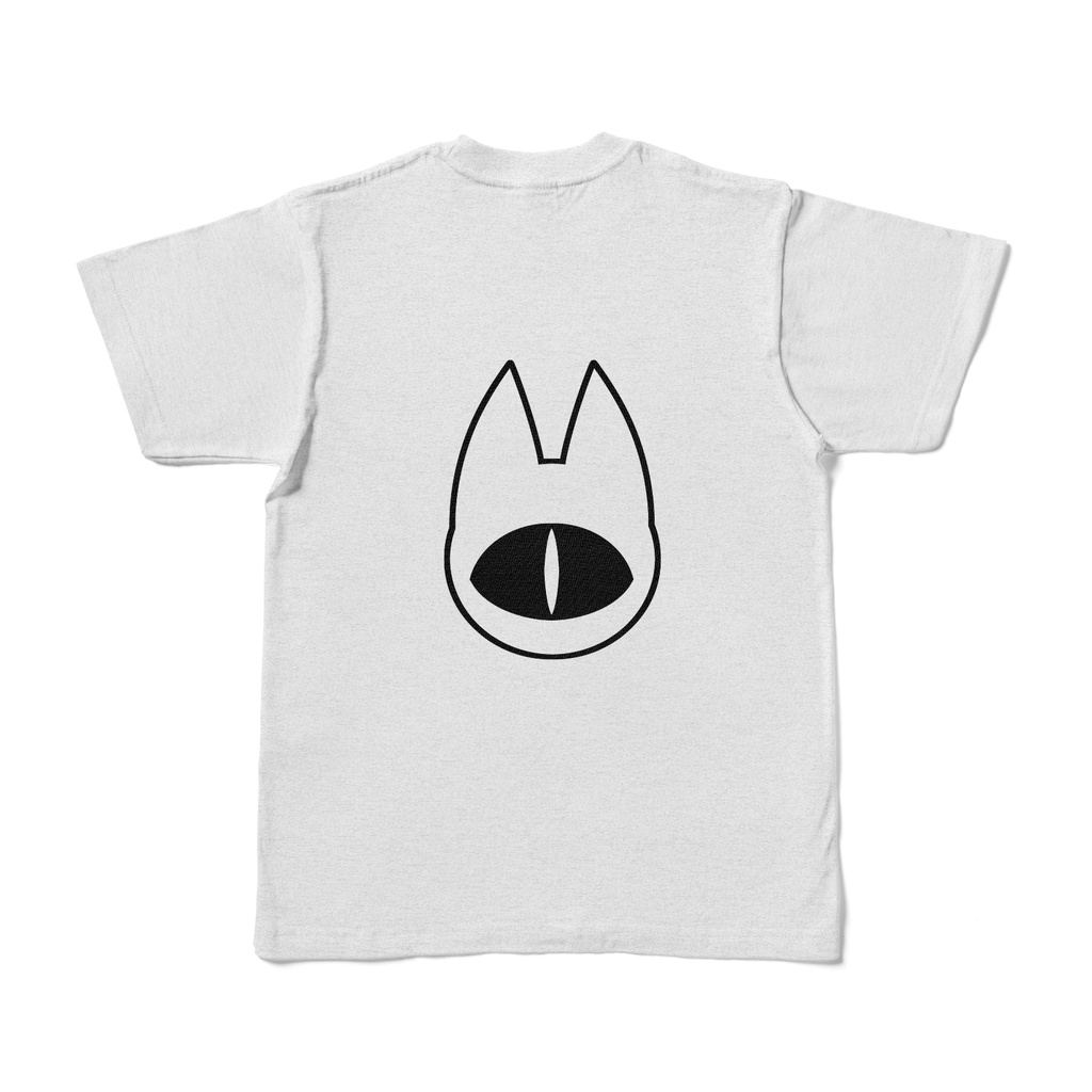単眼吉バックプリントTシャツ(白)