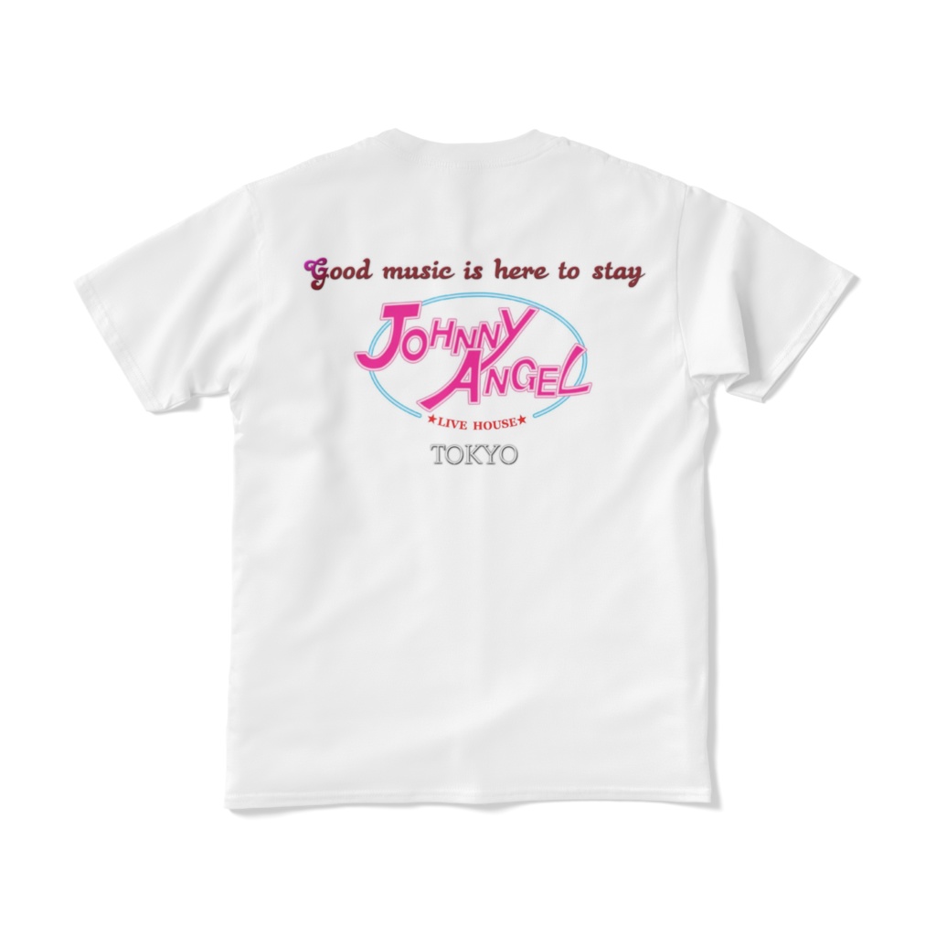 Live House Johnny Angel Tokyo T-shirt TipeB White(ライブハウス ジョニーエンジェル東京Tシャツ タイプBホワイト)