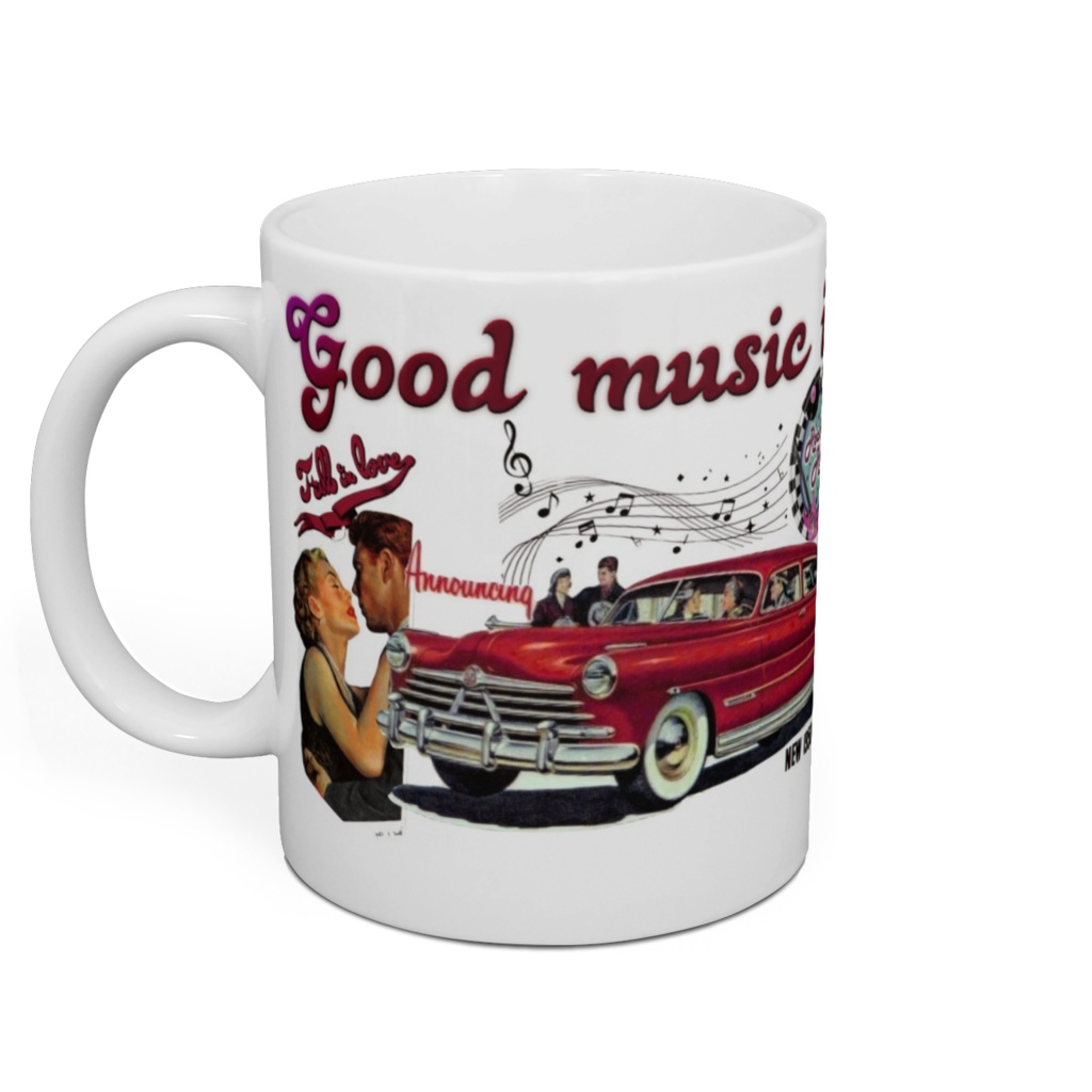 Live House Johnny Angel Tokyo MagCup Pop TipeB BLACK(ライブハウス ジョニーエンジェル東京ポップなマグカップ タイプB)