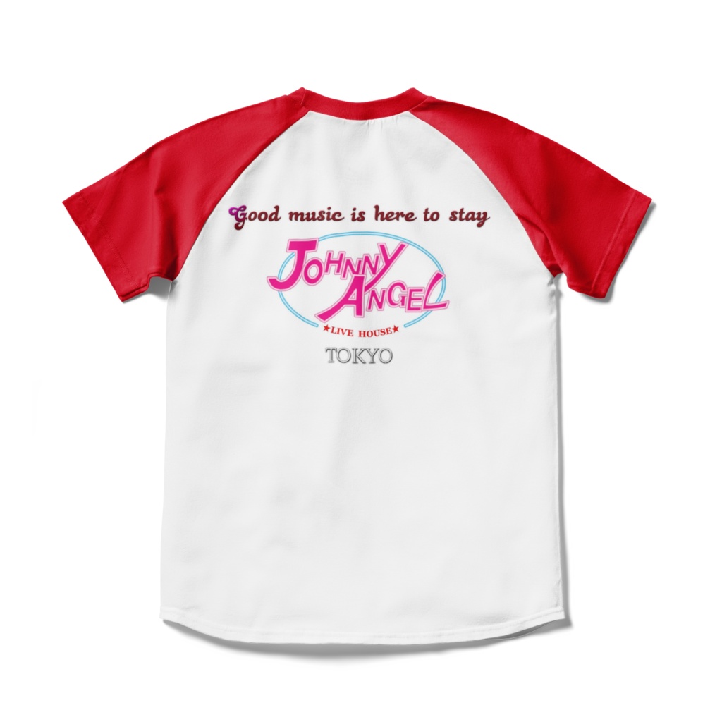 Live House Johnny Angel Tokyo T-shirt TipeC Red/White(ライブハウス ジョニーエンジェル東京Tシャツ タイプCレッド/ホワイト/赤白)