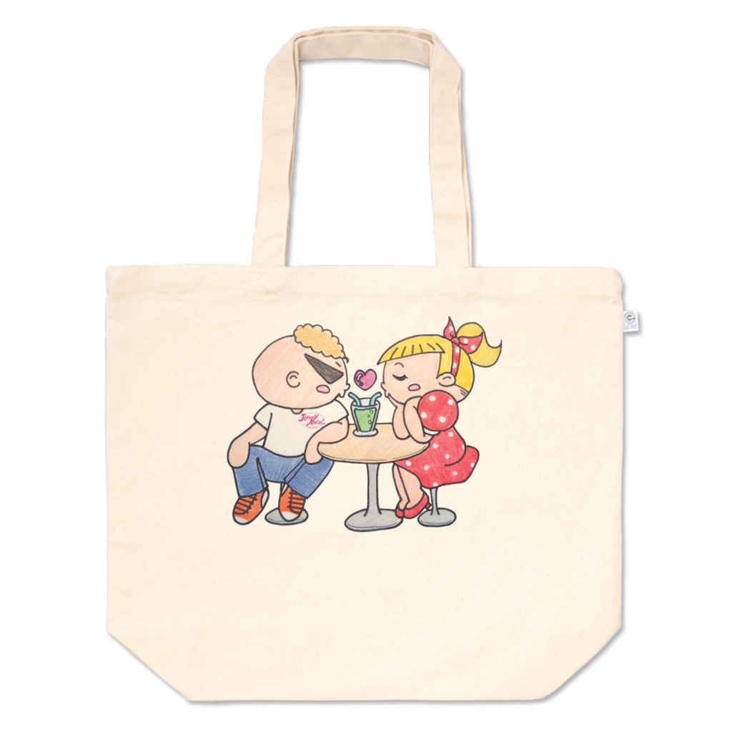 トートバッグ（JohnnyAngel公式オリジナルキャラクターJohnny＋Allieデート編)レジ袋有料化に伴う新商品