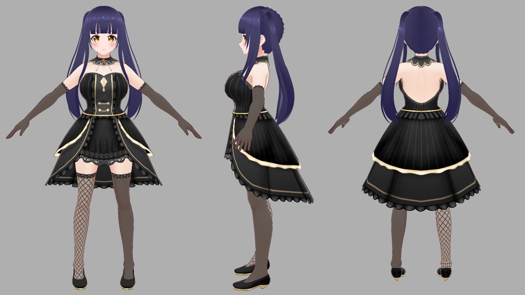 【Vroid用】アイドル風ドレス衣装テクスチャセット