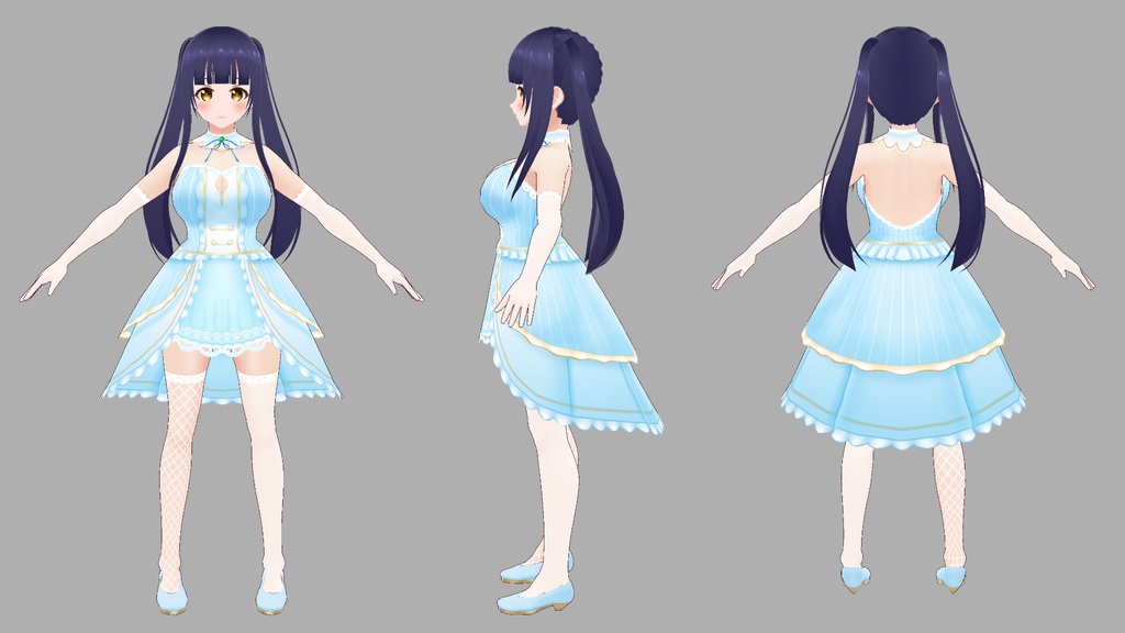 【Vroid用】アイドル風ドレス衣装テクスチャセット