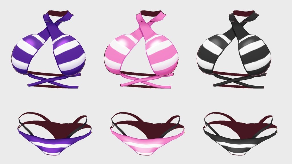 【Vroid用】クロスホルタービキニ|Cross halter bikini