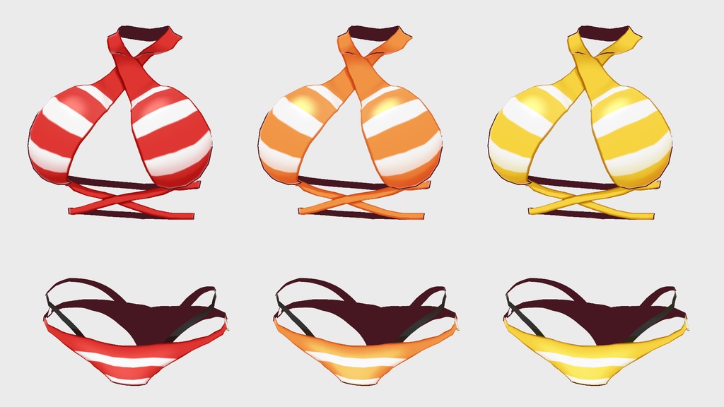 【Vroid用】クロスホルタービキニ|Cross halter bikini