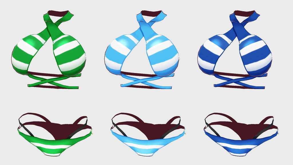 【Vroid用】クロスホルタービキニ|Cross halter bikini