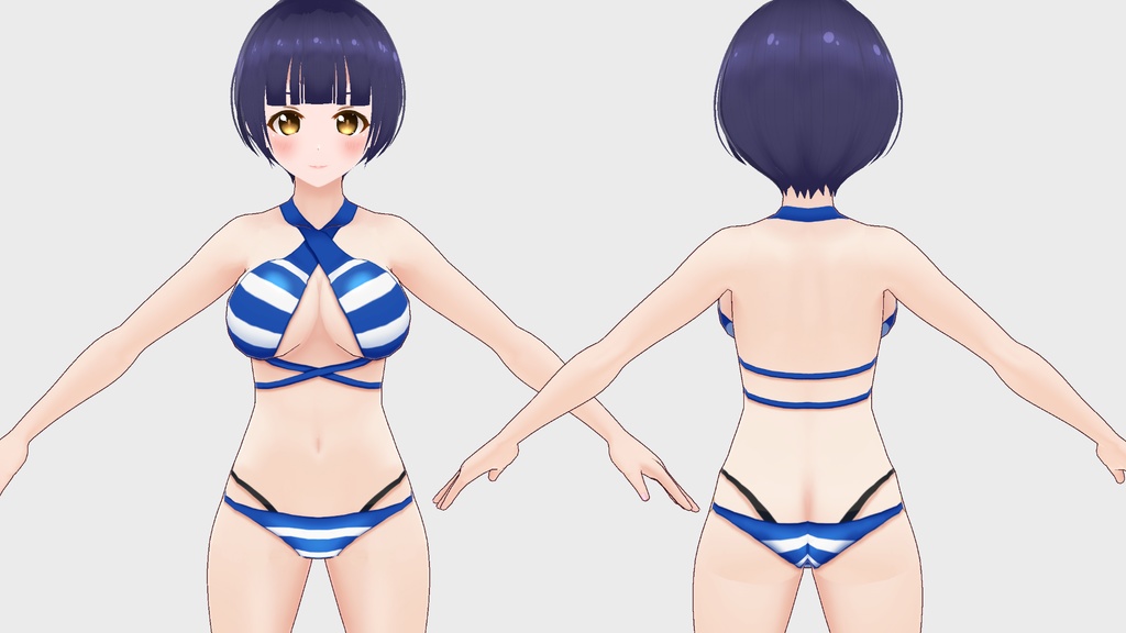 【Vroid用】クロスホルタービキニ|Cross halter bikini