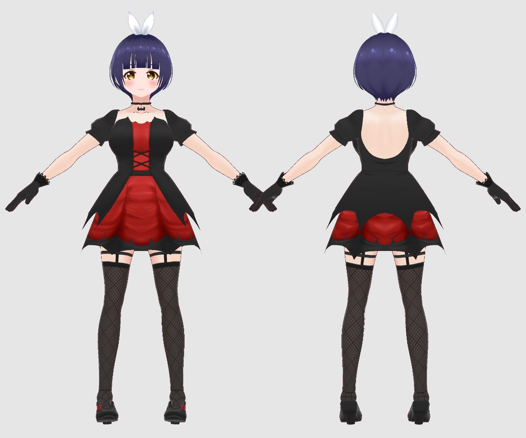 【Vroid用】ゴシックワンピ|Gothic One_Piece