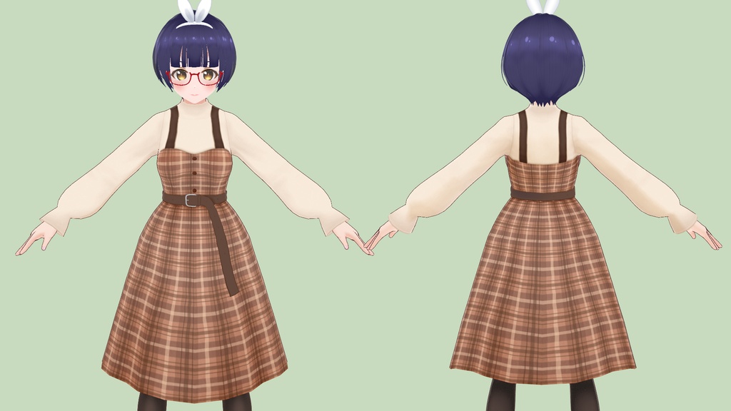 チェック柄ワンピース|Plaid_Onepiece