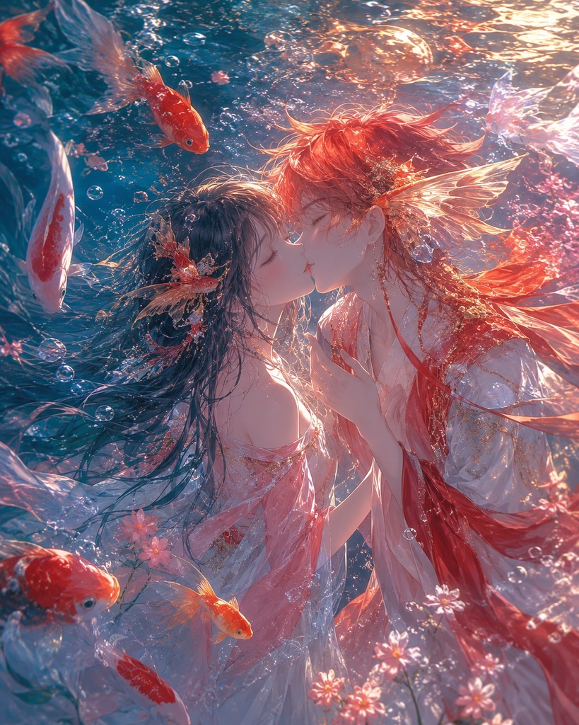 金魚のキス