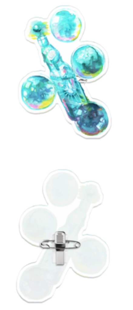 らむねびん アクリルバッチ