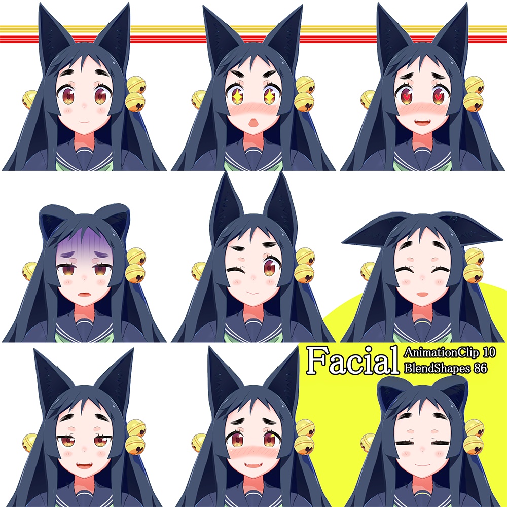 【ミケ(幸霊)】VerRefine_オリジナル3Dモデル