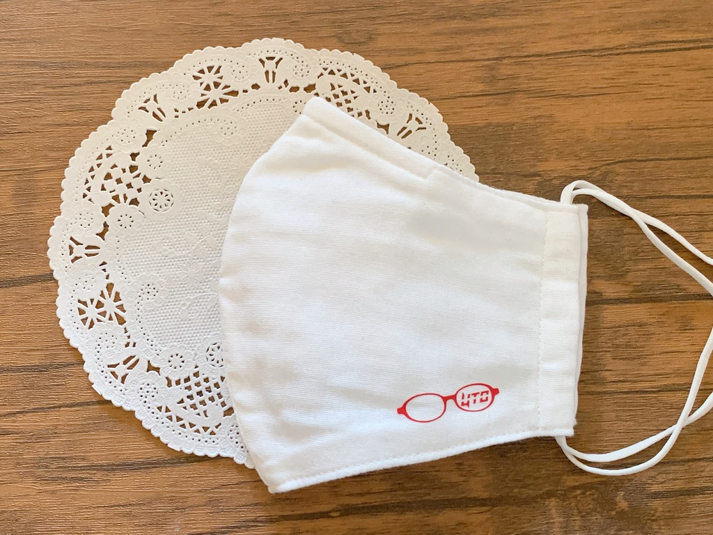 【塔乃うとグッズ】布マスクにメガネを添えて【ハンドメイド品】