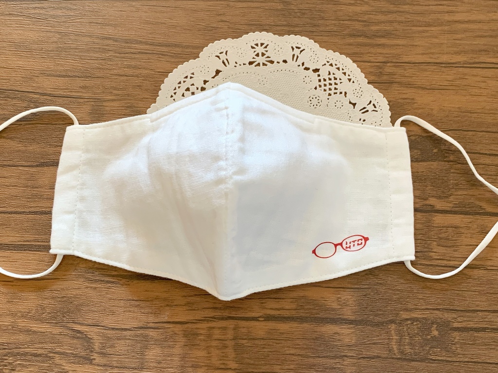 【塔乃うとグッズ】布マスクにメガネを添えて【ハンドメイド品】
