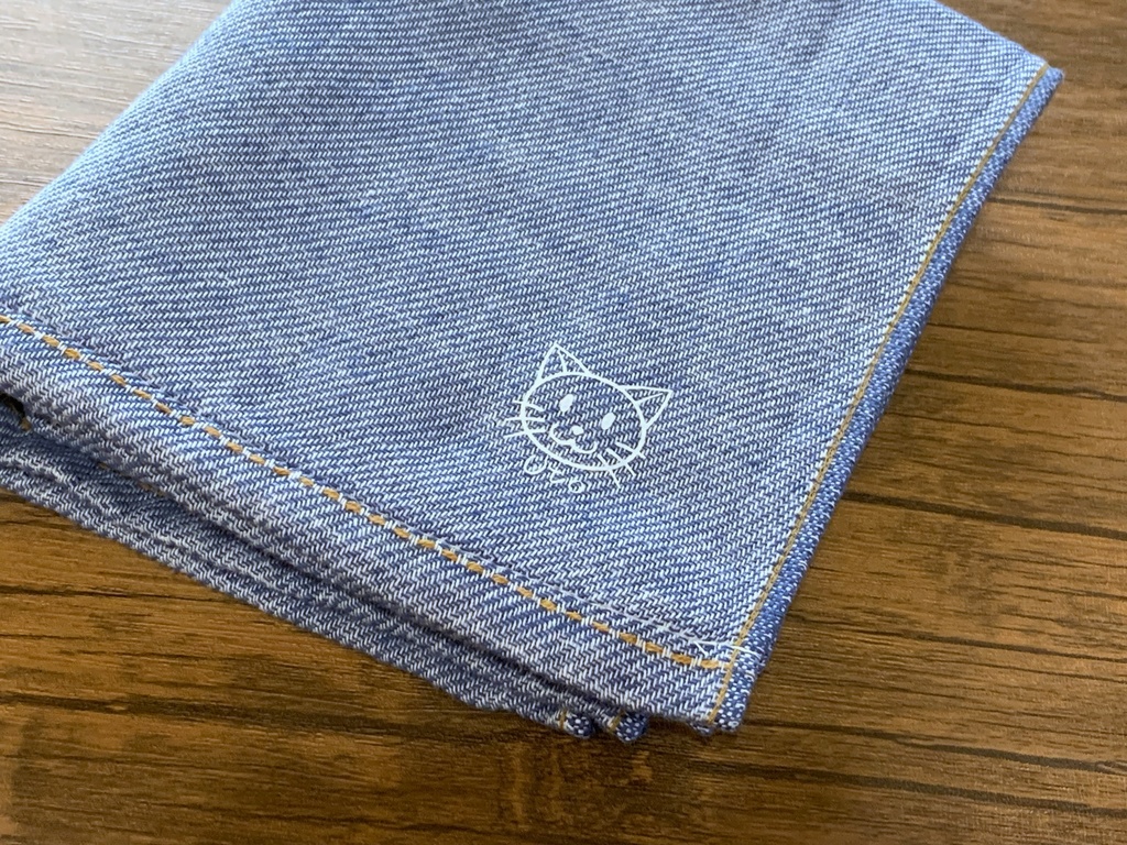 【塔乃うとグッズ】メンシ猫のフェイスタオル