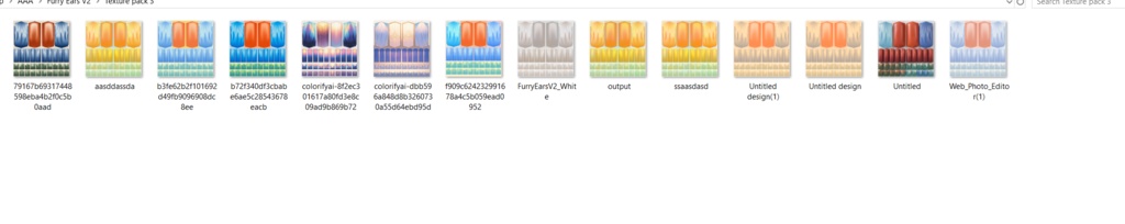 Fluffy Ears v2 (printable, Textures) Complete Eddition