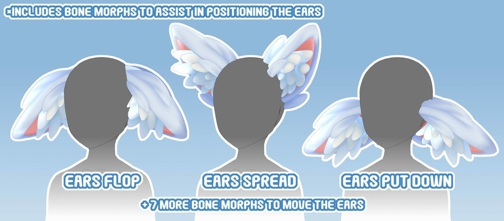 Fluffy Ears v2 (printable, Textures) Complete Eddition