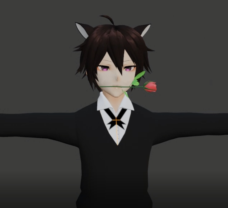 Butler with a rose