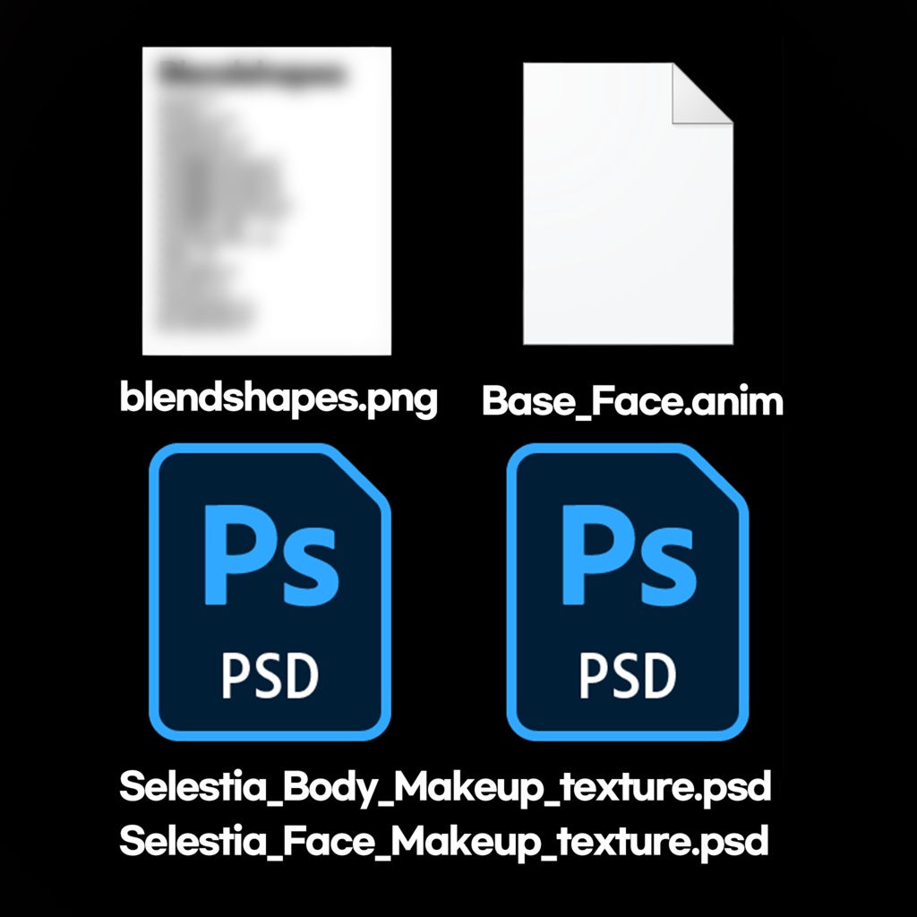 【セレスティア専用】 Selestia Makeup texture + Base Face