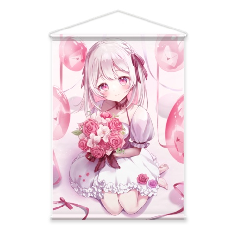 <受注生産>夏目めい2周年記念グッズ🌸B2ダブルスエードタペストリー💌